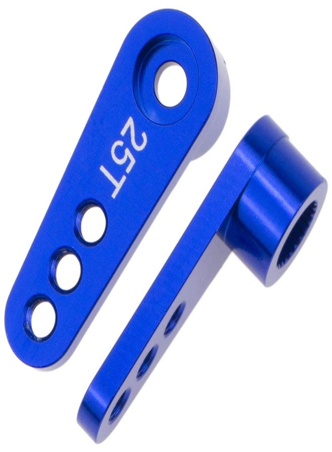 COJOYS Aluminum 28.5mm 25T Teeth Tooth Steering Half Servo Arm Horn 2-Pack for 1/10 Rc Hobby Model Car/Boat Futaba Traxxas Slash, Cojoys (Dark Blue) - Image 1